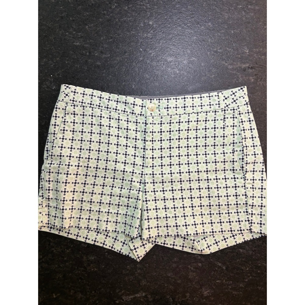 Banana Republic Hampton Fit Shorts Mint Green Geometric Medallion Print Size 4